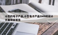 小型的电子产品,小型电子产品SMB的设计方案项目报告