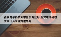 西安电子科技大学什么专业好,西安电子科技大学什么专业好进华为