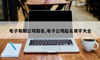 电子有限公司取名,电子公司起名用字大全