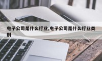 电子公司是什么行业,电子公司是什么行业类别