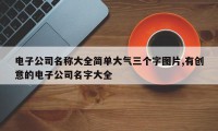 电子公司名称大全简单大气三个字图片,有创意的电子公司名字大全