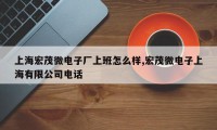 上海宏茂微电子厂上班怎么样,宏茂微电子上海有限公司电话