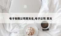 电子有限公司英文名,电子公司 英文