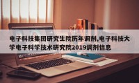 电子科技集团研究生院历年调剂,电子科技大学电子科学技术研究院2019调剂信息