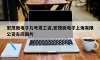 宏茂微电子几号发工资,宏茂微电子上海有限公司车间图片