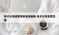 电子公司经营项目包括哪些,电子公司主营范围
