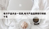 电子产品大全一览表,电子产品品牌排行榜前十名